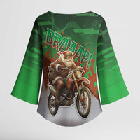 Braaap Christmas Kimono Sleeve Blouse Motocross Santa - Wonder Print Shop