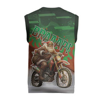 Braaap Christmas Knitted V-Neck Vest Motocross Santa - Wonder Print Shop