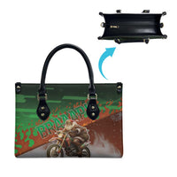 Braaap Christmas Leather Bag Motocross Santa - Wonder Print Shop