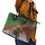 Braaap Christmas Leather Tote Bag Motocross Santa - Wonder Print Shop