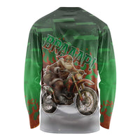 Braaap Christmas Long Sleeve Shirt Motocross Santa - Wonder Print Shop