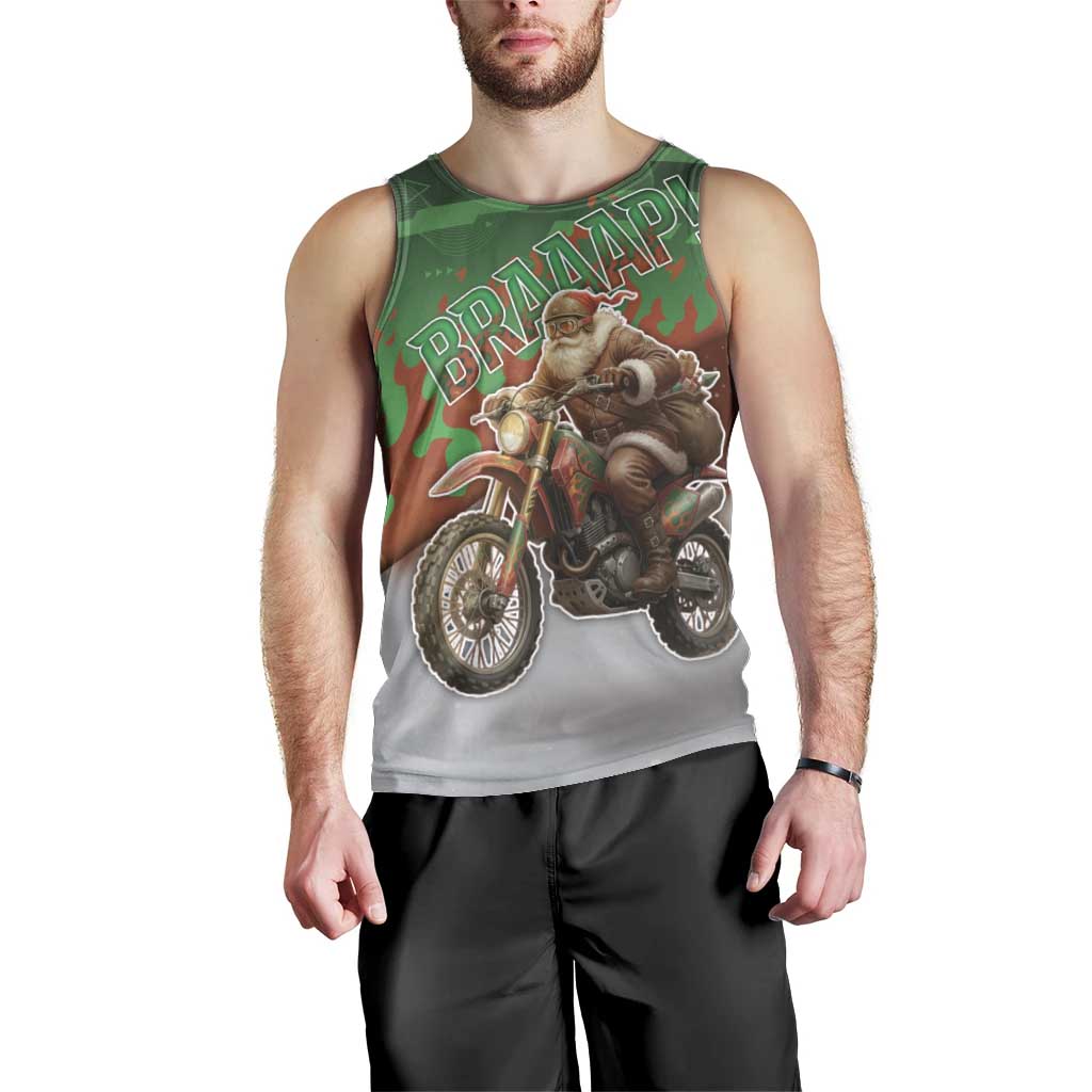 Braaap Christmas Men Tank Top Motocross Santa - Wonder Print Shop