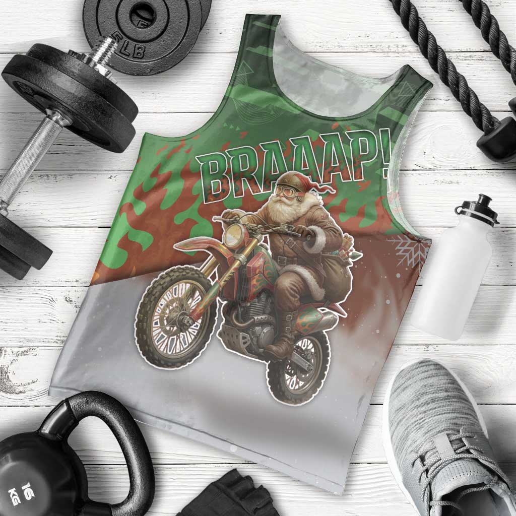 Braaap Christmas Men Tank Top Motocross Santa - Wonder Print Shop