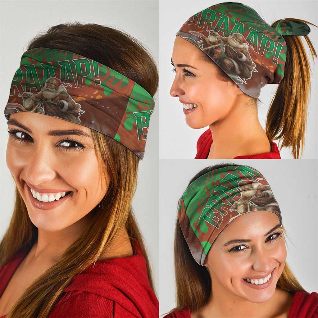 Braaap Christmas Neck Gaiter Motocross Santa - Wonder Print Shop