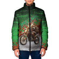Braaap Christmas Padded Jacket Motocross Santa - Wonder Print Shop