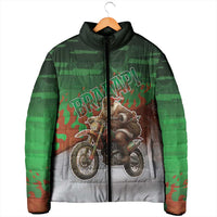 Braaap Christmas Padded Jacket Motocross Santa - Wonder Print Shop