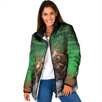 Braaap Christmas Padded Jacket Motocross Santa - Wonder Print Shop