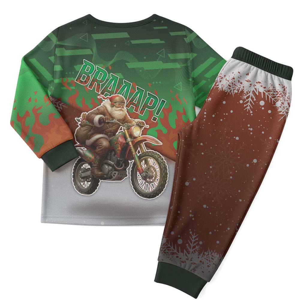 Braaap Christmas Pajama Set Motocross Santa - Wonder Print Shop