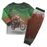 Braaap Christmas Pajama Set Motocross Santa - Wonder Print Shop
