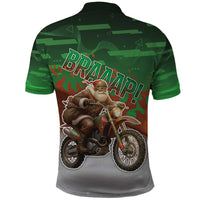 Braaap Christmas Polo Shirt Motocross Santa - Wonder Print Shop