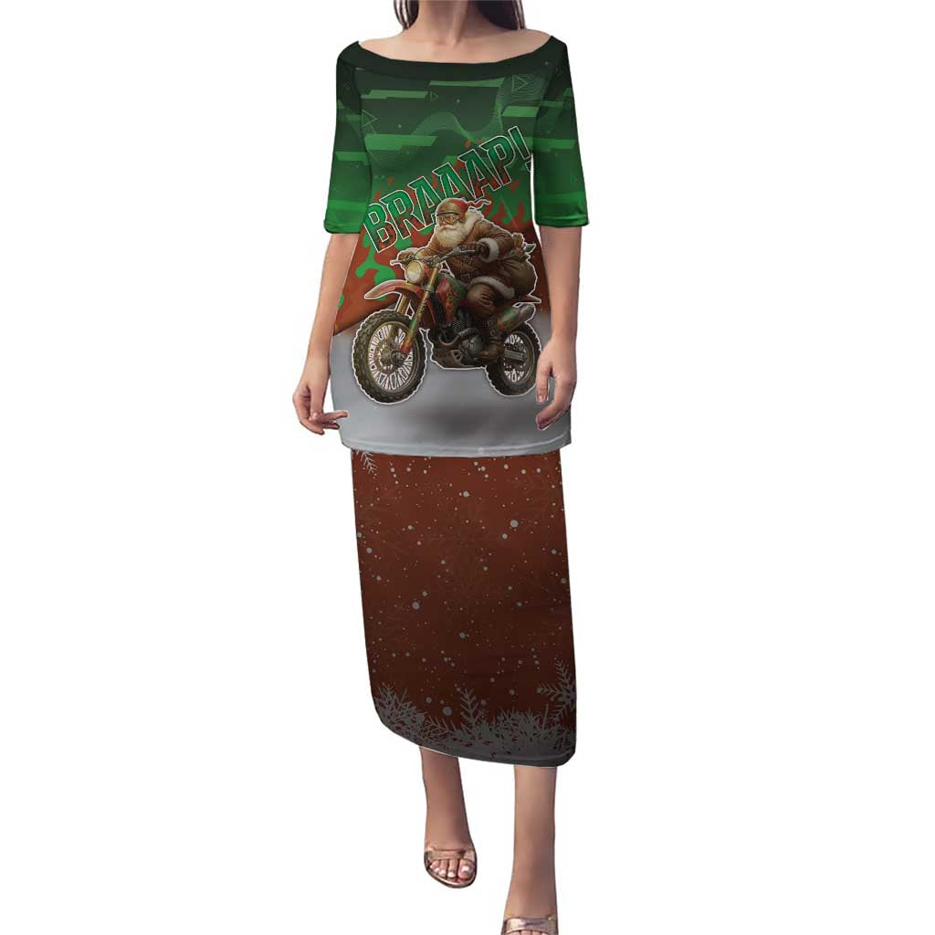 Braaap Christmas Puletasi Motocross Santa - Wonder Print Shop