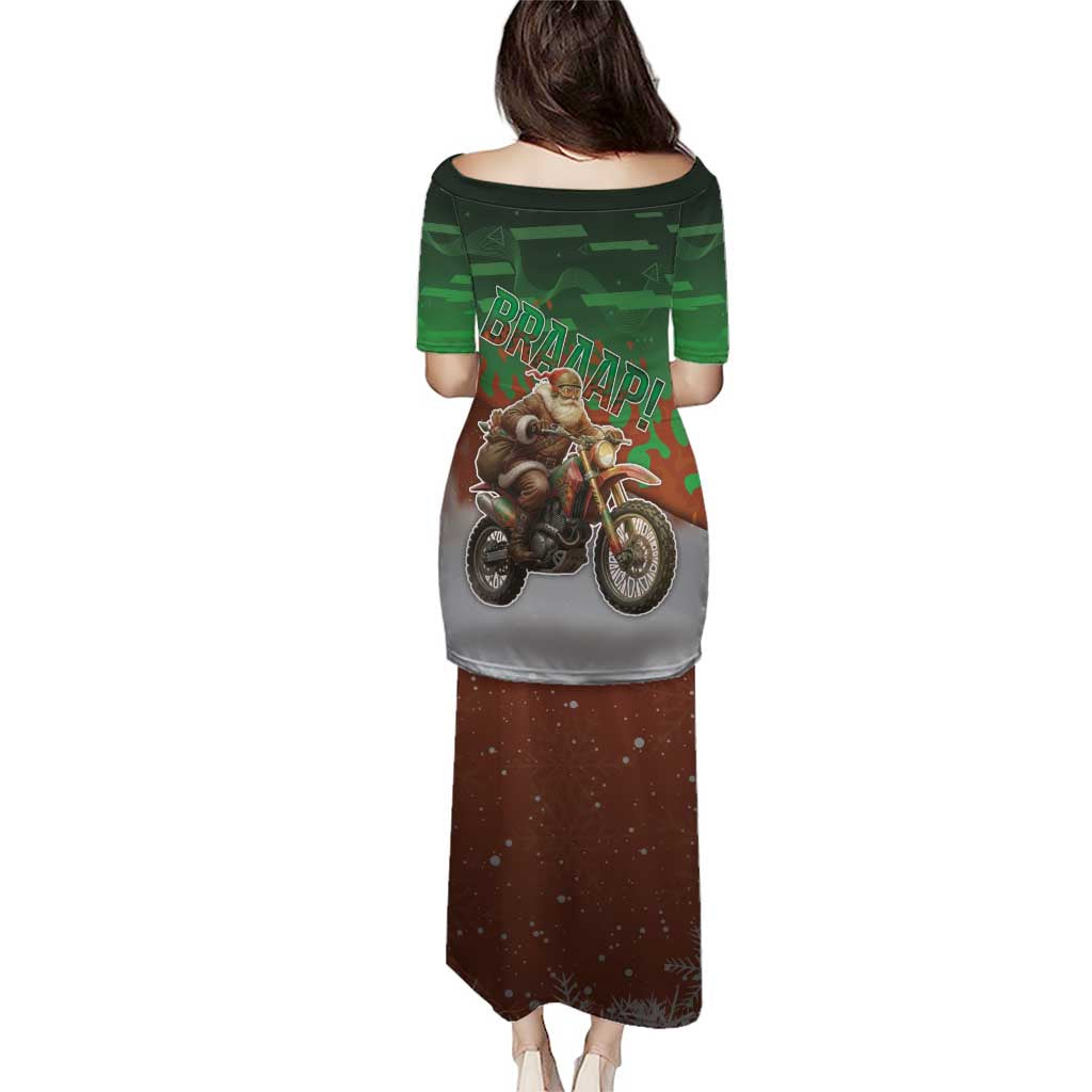 Braaap Christmas Puletasi Motocross Santa - Wonder Print Shop