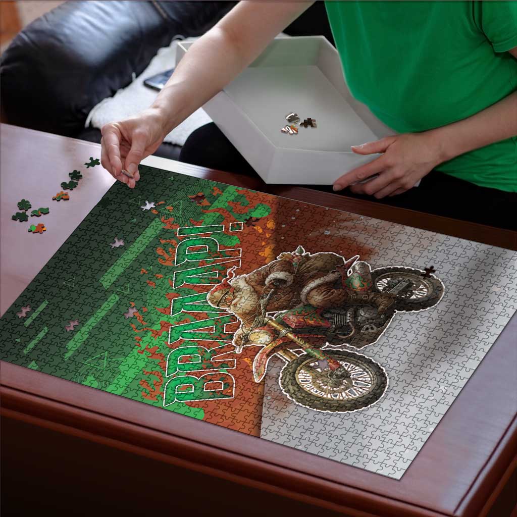 Braaap Christmas Puzzle Motocross Santa - Wonder Print Shop