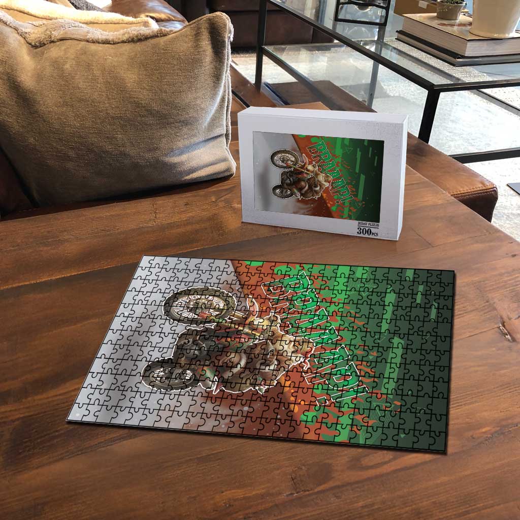 Braaap Christmas Puzzle Motocross Santa - Wonder Print Shop