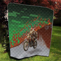 Braaap Christmas Quilt Motocross Santa - Wonder Print Shop