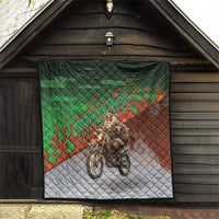 Braaap Christmas Quilt Motocross Santa - Wonder Print Shop