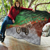 Braaap Christmas Quilt Motocross Santa - Wonder Print Shop