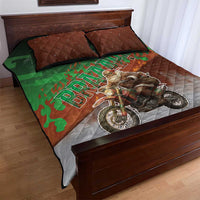 Braaap Christmas Quilt Bed Set Motocross Santa - Wonder Print Shop