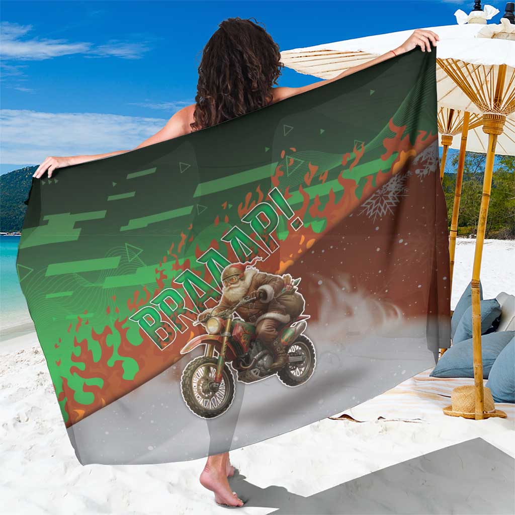 Braaap Christmas Sarong Motocross Santa - Wonder Print Shop