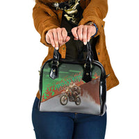 Braaap Christmas Shoulder Handbag Motocross Santa - Wonder Print Shop