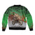 Braaap Christmas Sleeve Zip Bomber Jacket Motocross Santa - Wonder Print Shop