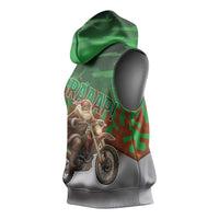 Braaap Christmas Sleeveless Hoodie Motocross Santa - Wonder Print Shop