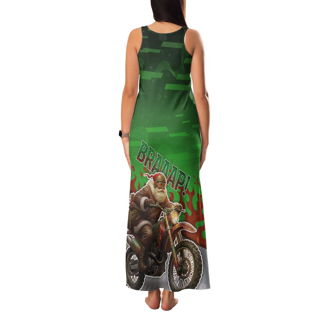 Braaap Christmas Tank Maxi Dress Motocross Santa - Wonder Print Shop