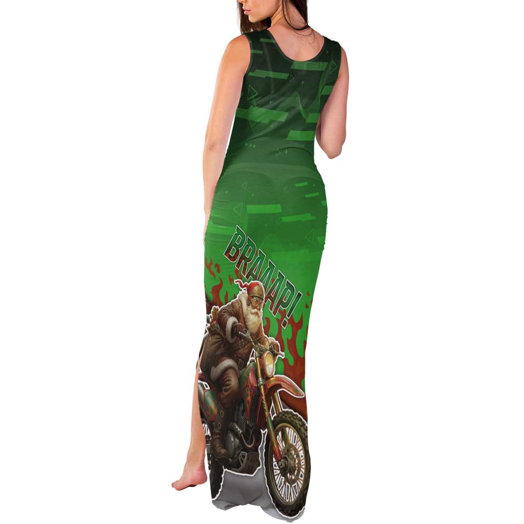 Braaap Christmas Tank Maxi Dress Motocross Santa - Wonder Print Shop