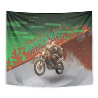 Braaap Christmas Tapestry Motocross Santa - Wonder Print Shop
