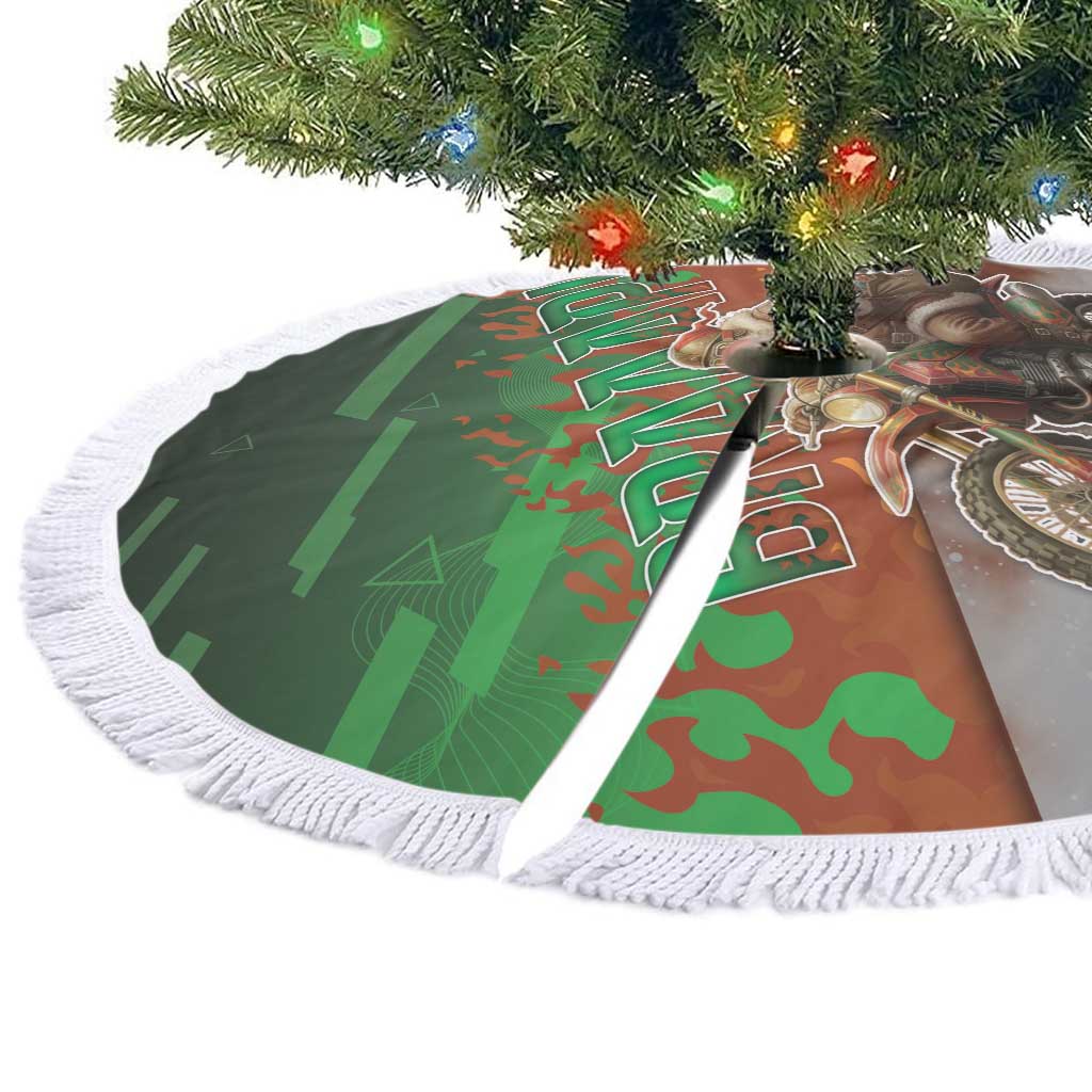 Braaap Christmas Tree Skirt Motocross Santa - Wonder Print Shop