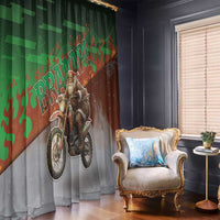 Braaap Christmas Window Curtain Motocross Santa - Wonder Print Shop