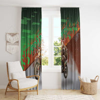 Braaap Christmas Window Curtain Motocross Santa - Wonder Print Shop