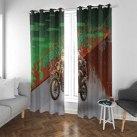 Braaap Christmas Window Curtain Motocross Santa - Wonder Print Shop