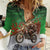 Braaap Christmas Women Casual Shirt Motocross Santa - Wonder Print Shop