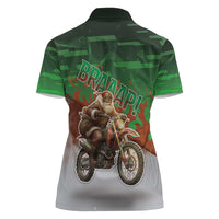 Braaap Christmas Women Polo Shirt Motocross Santa - Wonder Print Shop