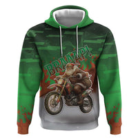 Braaap Christmas Zip Hoodie Motocross Santa - Wonder Print Shop