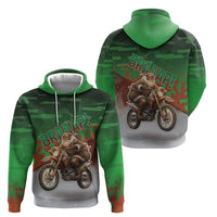Braaap Christmas Zip Hoodie Motocross Santa - Wonder Print Shop