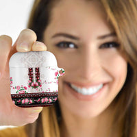 Red Romanian National Costume AirPods Case Peony Flowers Traditional Folk Pattern - Wonder Print Shop