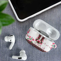 Red Romanian National Costume AirPods Case Peony Flowers Traditional Folk Pattern - Wonder Print Shop