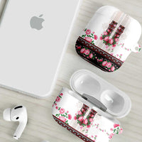 Red Romanian National Costume AirPods Case Peony Flowers Traditional Folk Pattern - Wonder Print Shop