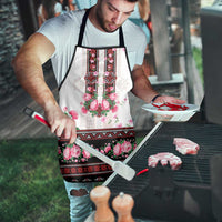Red Romanian National Costume Apron Peony Flowers Traditional Folk Pattern - Wonder Print Shop