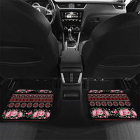 Red Romanian National Costume Car Mats Peony Flowers Traditional Folk Pattern - Wonder Print Shop
