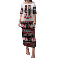 Red Romanian National Costume Puletasi Peony Flowers Traditional Folk Pattern - Wonder Print Shop