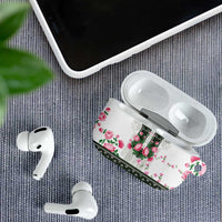 Green Romanian National Costume AirPods Case Peony Flowers Traditional Folk Pattern - Wonder Print Shop