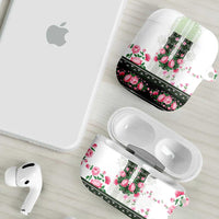 Green Romanian National Costume AirPods Case Peony Flowers Traditional Folk Pattern - Wonder Print Shop