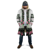 Green Romanian National Costume Cloak Peony Flowers Traditional Folk Pattern - Wonder Print Shop