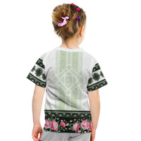 Green Romanian National Costume Kid T Shirt Peony Flowers Traditional Folk Pattern - Wonder Print Shop