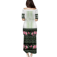Green Romanian National Costume Puletasi Peony Flowers Traditional Folk Pattern - Wonder Print Shop