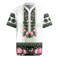 Green Romanian National Costume Rugby Jersey Peony Flowers Traditional Folk Pattern - Wonder Print Shop