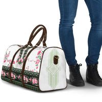 Green Romanian National Costume Travel Bag Peony Flowers Traditional Folk Pattern - Wonder Print Shop